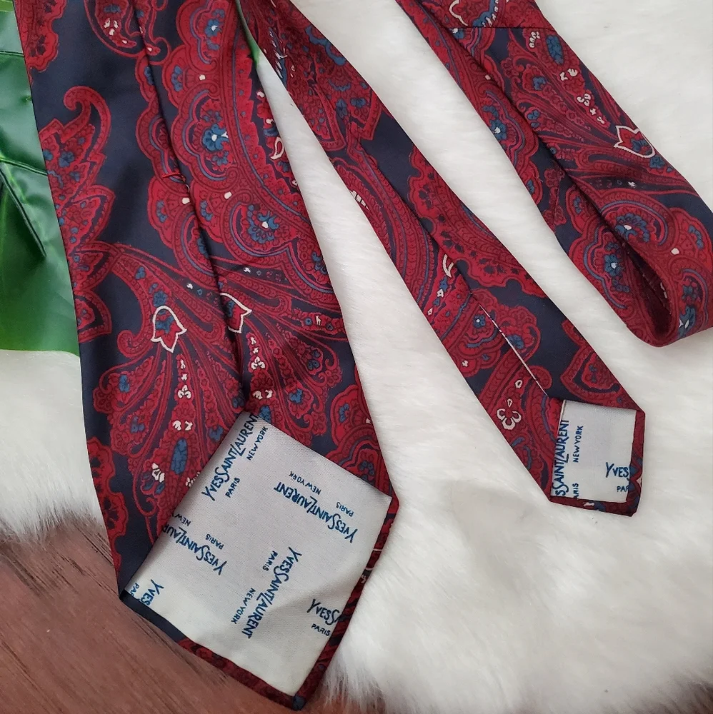 Vintage YSL Paisley Silk Tie